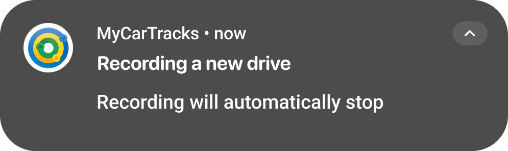 Recording trip notification